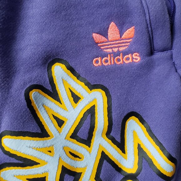 Adidas Originals Pride Knit Shorts Purple Love Unites Print Medium - Picture 4 of 10